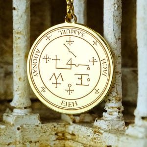 Naszyjnik z pieczęcią Samaela: symbol dualności w srebrze lub złocie