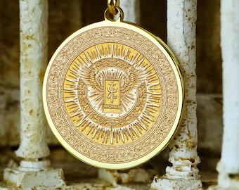 Collana con ciondolo dell'Arcangelo Uriel e saggezza spirituale, regalo di guida angelica per lui e per lei