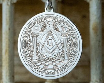 ヴィンテージ フリーメイソン ボールペンダント：9カラット ゴールド