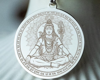 シヴァ神のファミリービッグペンダント：ヒンドゥー教の神オームの