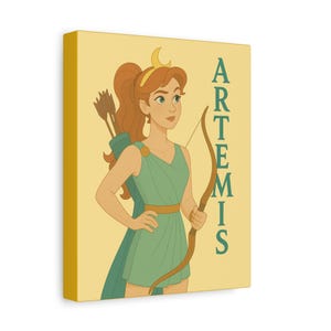 Animated-Inkspired Artemis Art Print | Greek Goddess of the Hunt | Mythology Wall Decor 8x10