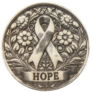 3D Engraved Wooden Hope Ribbon Plaque: Breast Cancer Awareness Gift