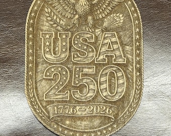 USA 250th Anniversary Eagle Plaque: 3D Engraved Patriotic Wall Art