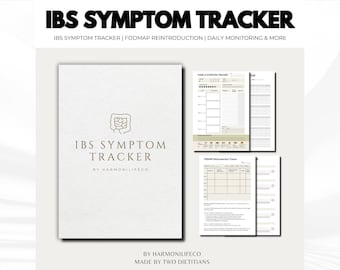 IBS Symptom Tracker, Digestive Diary, Wellness Through IBS Tracking, Irritable Bowel Syndrome Log, Low FODMAP Food Symptoms,Food Intolerance