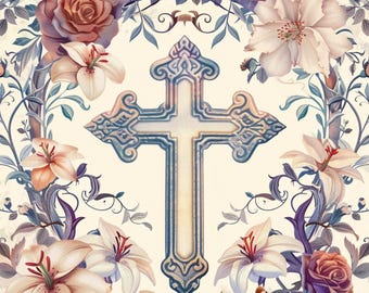 Libro para colorear de cruces sagradas, páginas cristianas para colorear para adultos con cruces, vitrales, diseños celtas, florales y mandalas, regalo de fe.