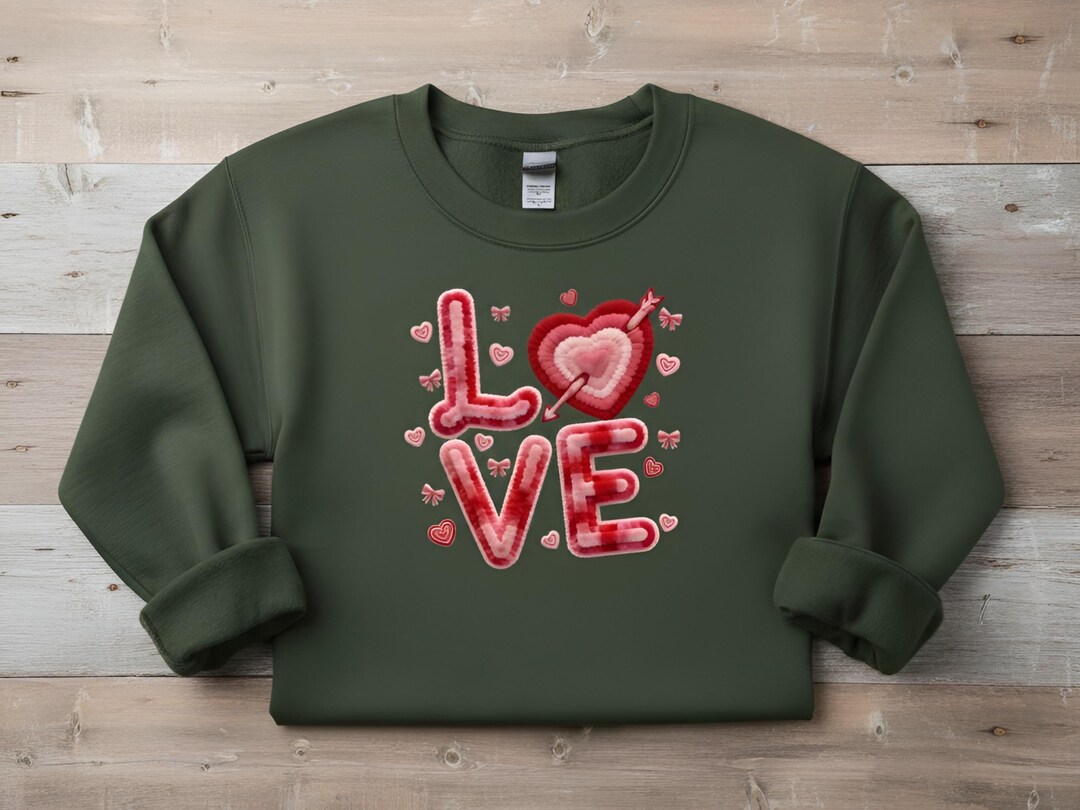 Faux Yarn LOVE Valentine PNG |coquette Retro Valentine Sublimation ...
