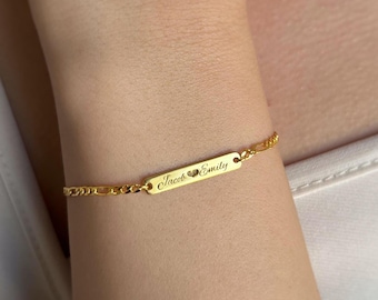 Delizioso braccialetto con nome personalizzato, piccolo braccialetto in oro personalizzato con nome, regali personalizzati, regali di Natale