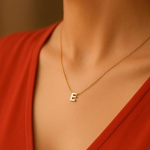 Buchstabenkette, minimalistische Halskette, Sterling Silber, Initialenkette, Goldkette, Namenskette, Silberkette, personalisierte Halskette