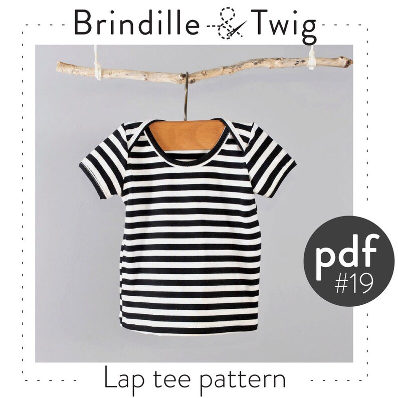 Baby lap neck tshirt pattern // digital download // Preemie-3T // long or short sleeve // #19 