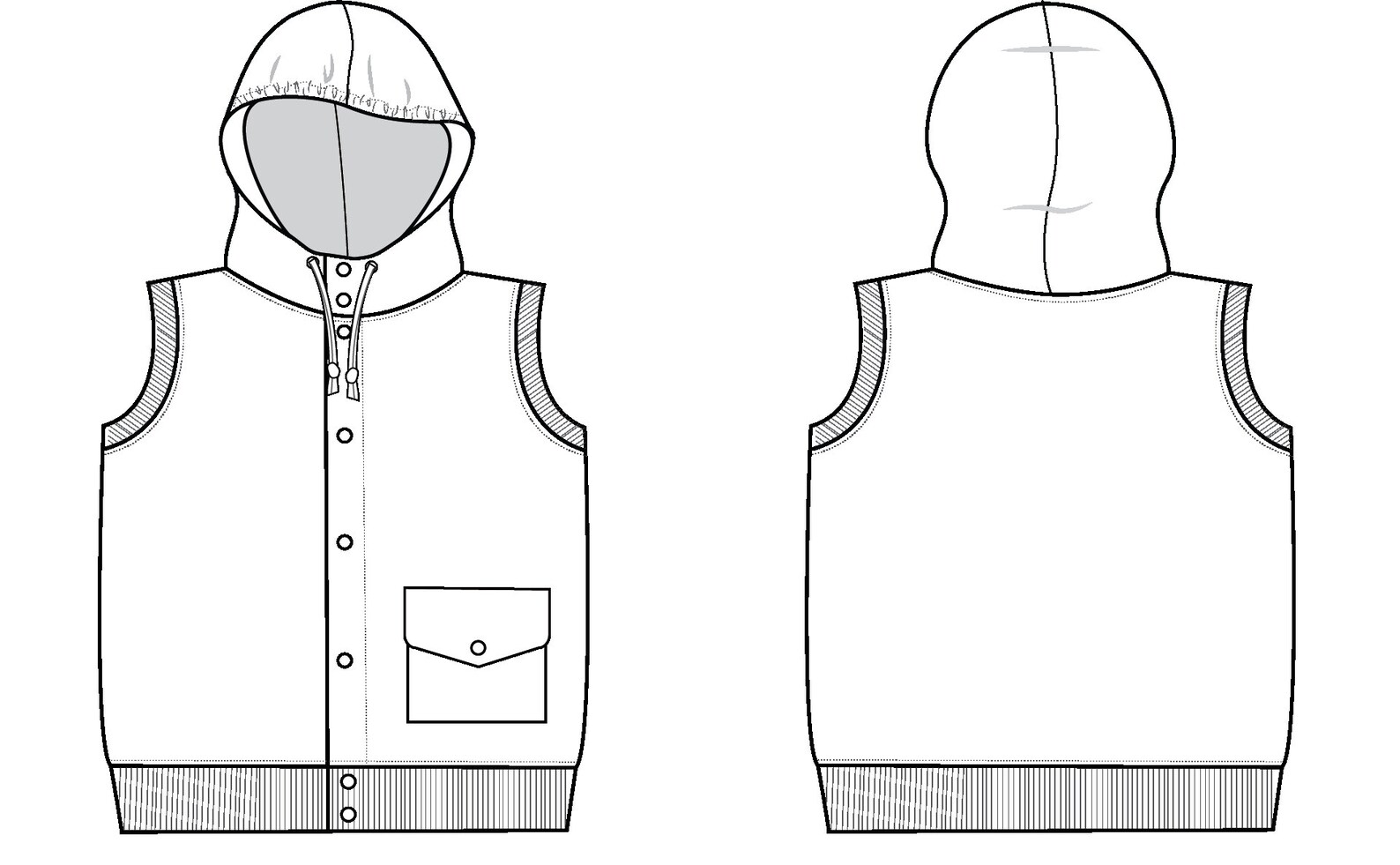 Hooded vest sewing pattern // pdf download // sizes preemie to Etsy