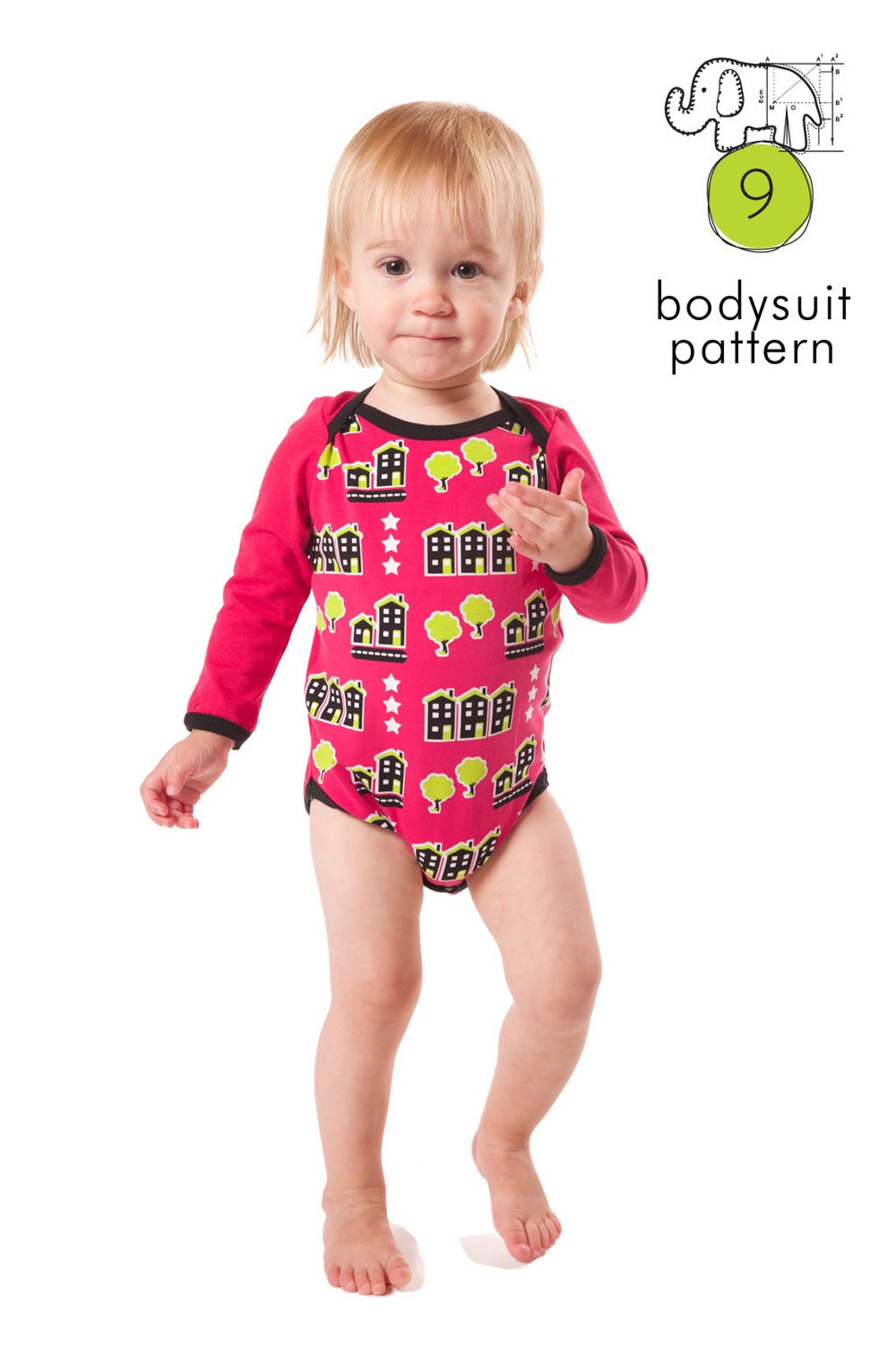 Bodysuit sewing pattern pdf // long and short sleeve // sizes Etsy