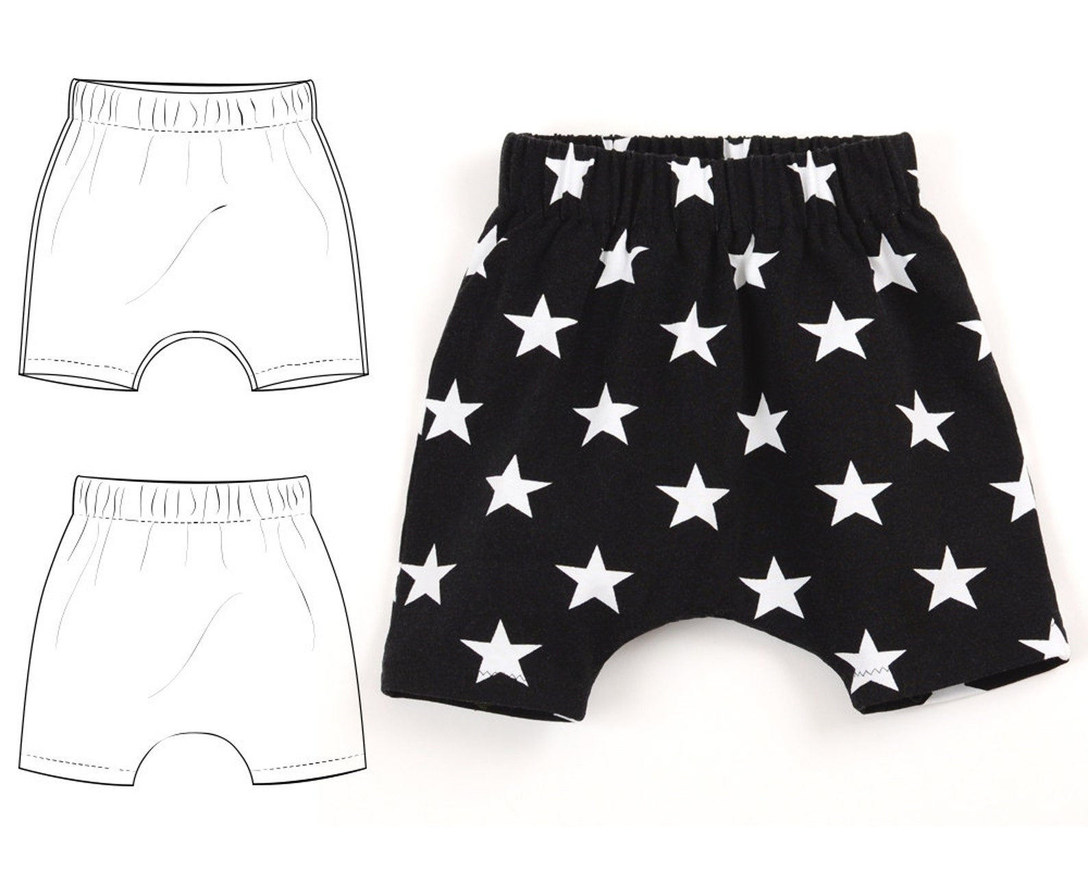 Kids Harem Shorts Pattern // Digital Download // Photo Etsy Australia