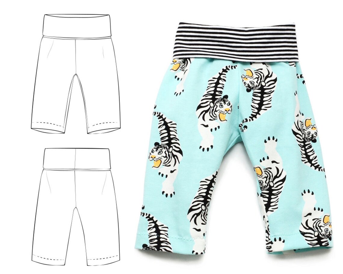 Baby Yoga Pants Pdf Pattern // Photo Tutorial // Preemie6t // Etsy