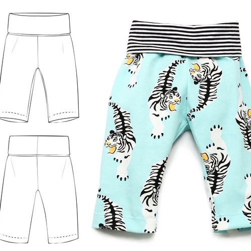 Baby Yoga Pants Pdf Pattern // Photo Tutorial // Preemie6t // Etsy