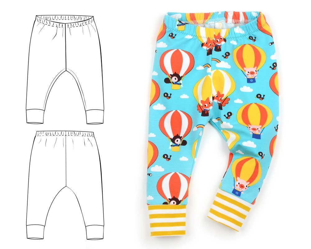 Baby Leggings Pdf Pattern With Cuffs // Photo Tutorial // Etsy