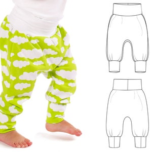 Harem pants pattern // cuff waist // photo tutorial // sizes 0-6T // #48