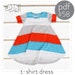 Tshirt dress pattern // flared curved hem // pdf instant download // long and short sleeve // 0M to 6T // #58