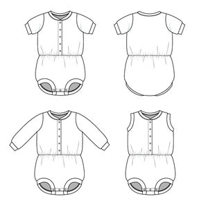 Retro Romper Sewing Pattern Pdf Download Instant Delivery - Etsy
