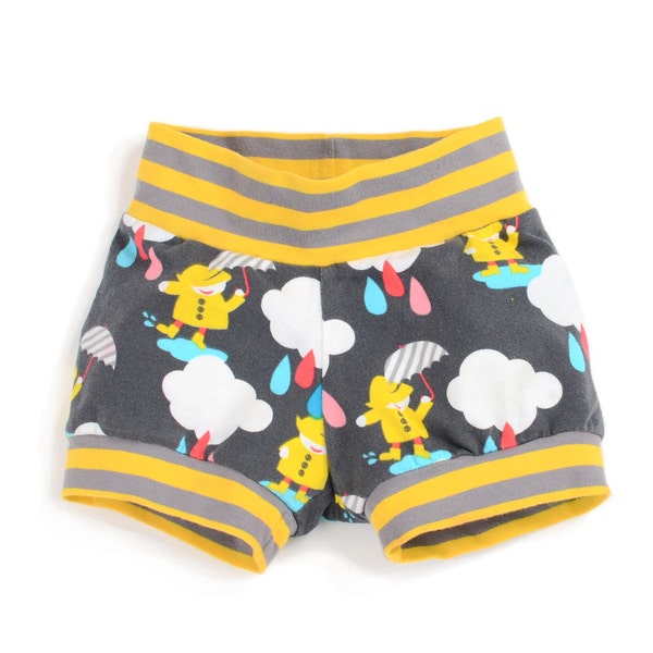Shorts mit Bündchen pdf Schnittmuster // Bündchensaum // Größen 0M-6T // Foto-Tutorial // #23