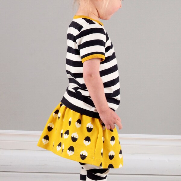 Mädchen Rock Schnittmuster pdf download // Schnittmuster und Fotoanleitung // 0-3M bis 5-6T // #81