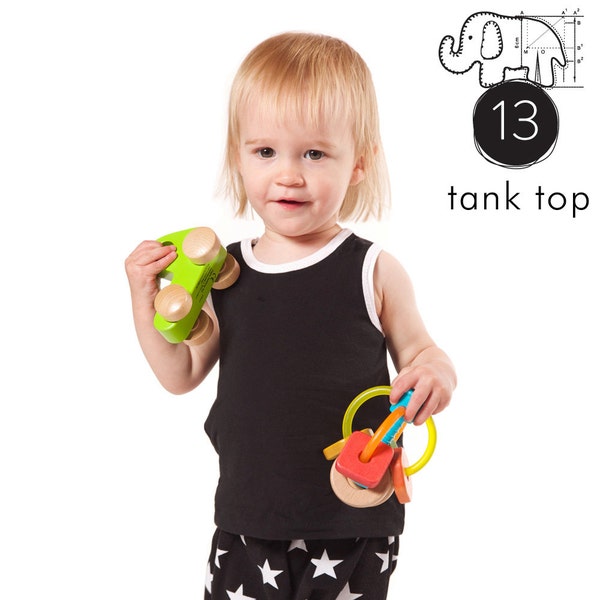 Kids tank top pattern // pdf download // 0M-6T // Photo tutorial // #13