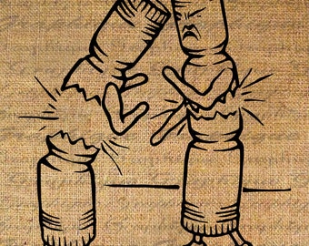 4587 Burlap Digital Download Instant Digital Image Iron On Transfer Fabric Transfer Art Christmas Boxing Crackers Clipart Clip art No