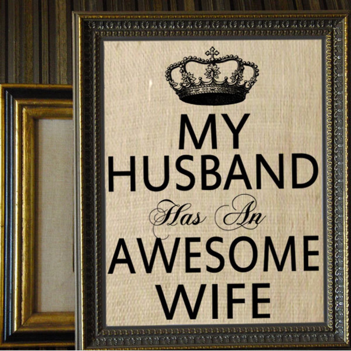 My Husband Has an AWESOME WIFE Quote Word Digital Collage Etsy