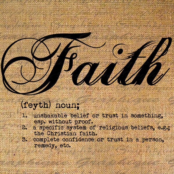 Definition FAITH Text Typography Words Digital Image Download  Etsy