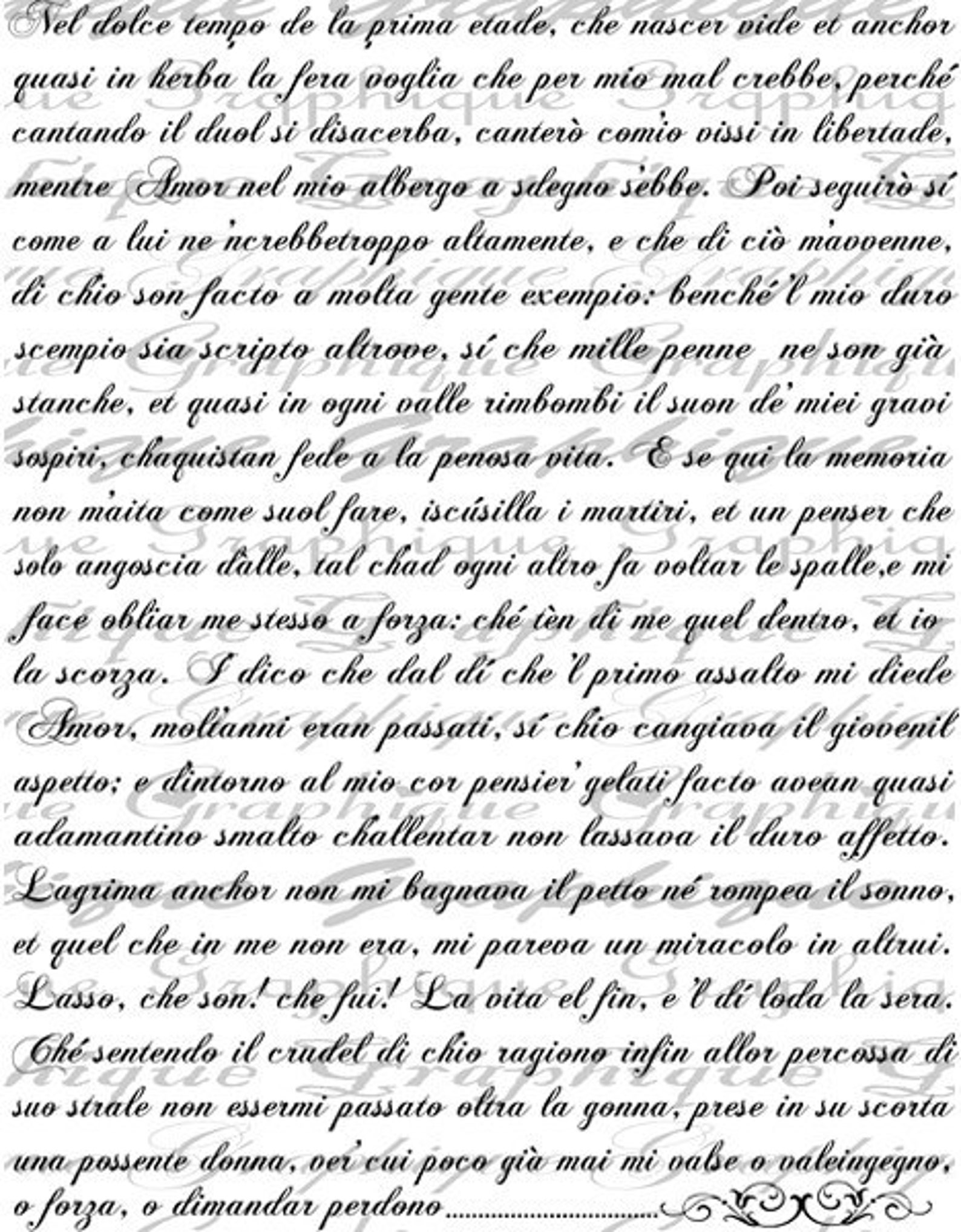 Italian Handwriting Writing Calligraphy Words Italy Digital Etsy