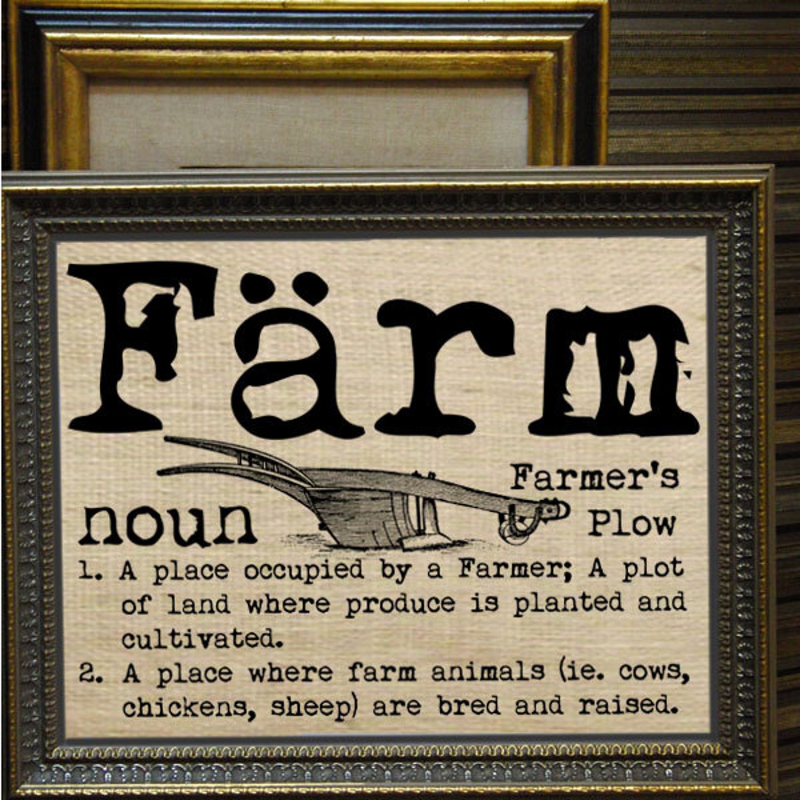 FARM Dictionary Definition W PLOW Text Digital Collage Sheet Etsy