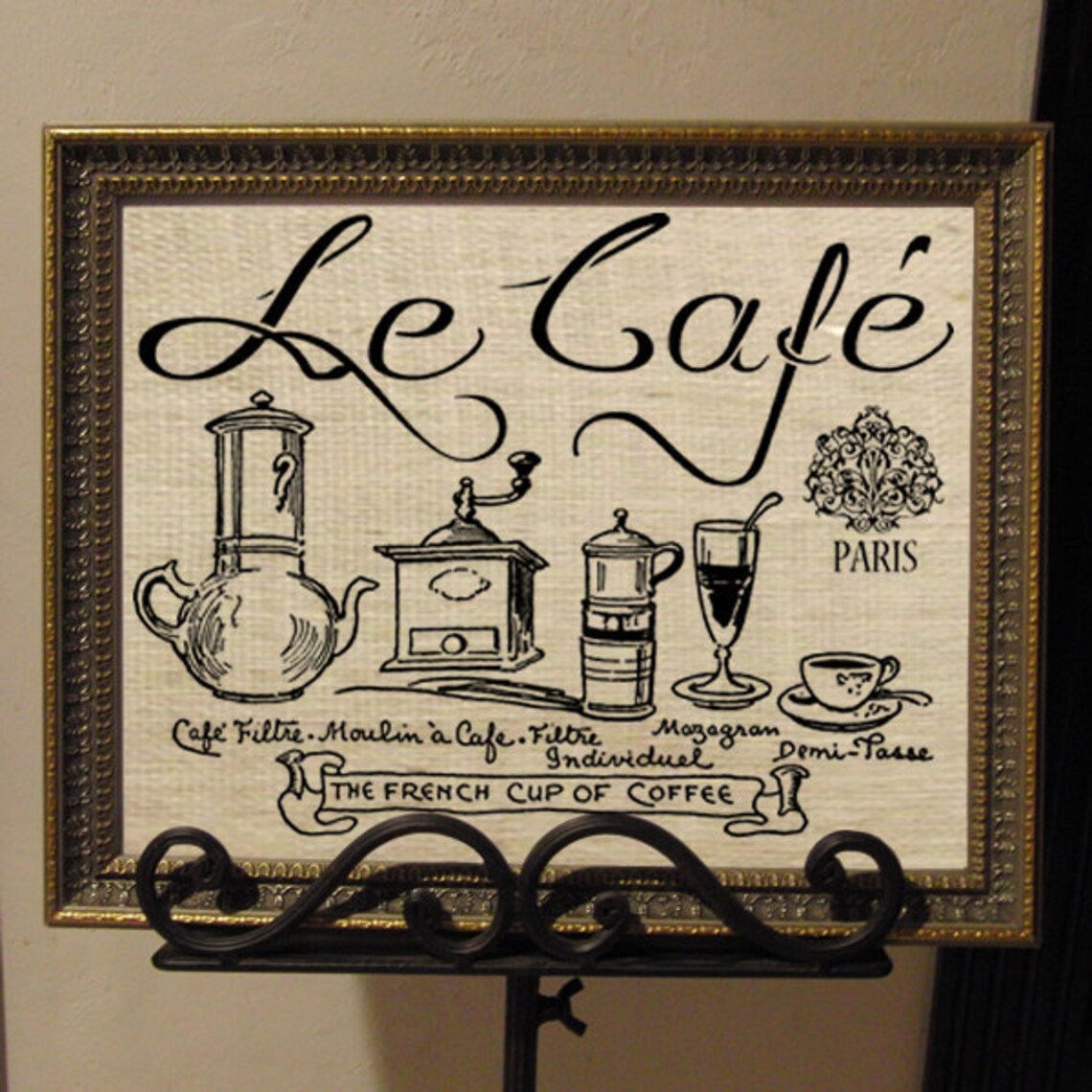 French Coffee Le Cafe Paris Coffee Pots Words Text Digital Etsy