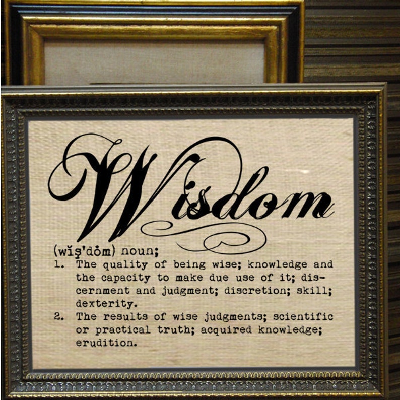 WISDOM Dictionary DEFiNITION Text Script Digital Collage Sheet Etsy