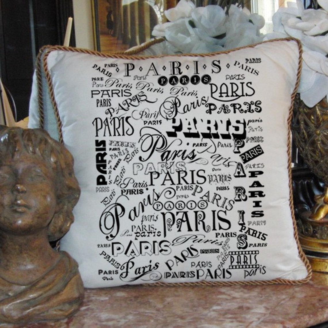 PARIS French France City Words Text Word Art Script Writing Etsy