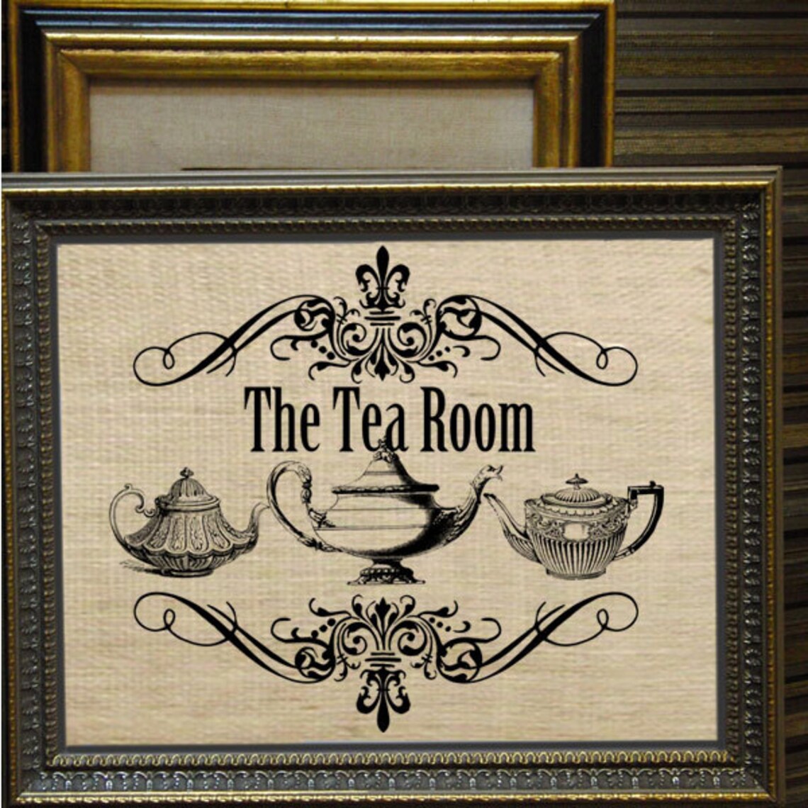 The TEA ROOM Text Words Teapot Tea Teapots Digital Image Etsy