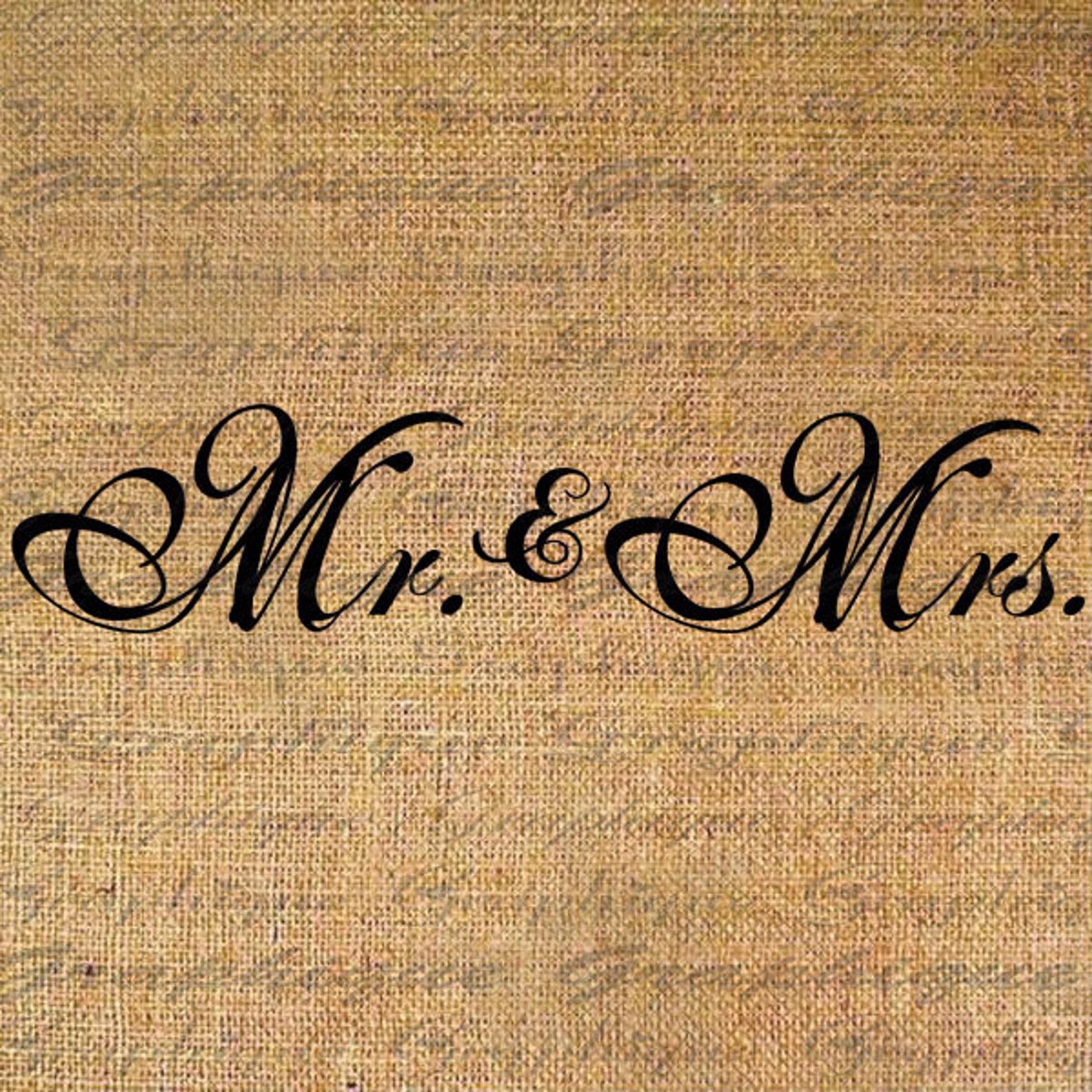MR and MRS Text Fancy Calligraphy Word Digital Collage Sheet Etsy