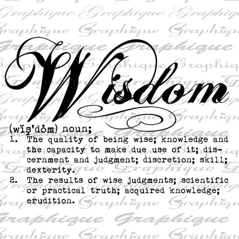 WISDOM Dictionary DEFiNITION Text Script Digital Collage Sheet Etsy