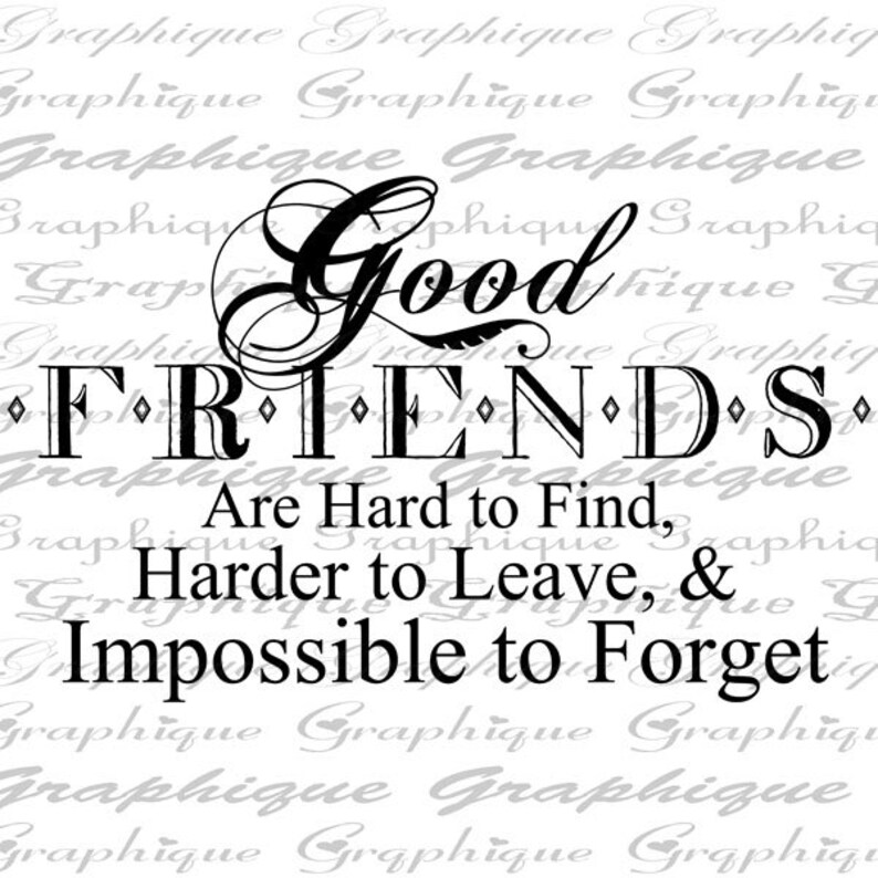 Good FRIENDS Hard to Find Text Word Calligraphy Digital Image - Etsy