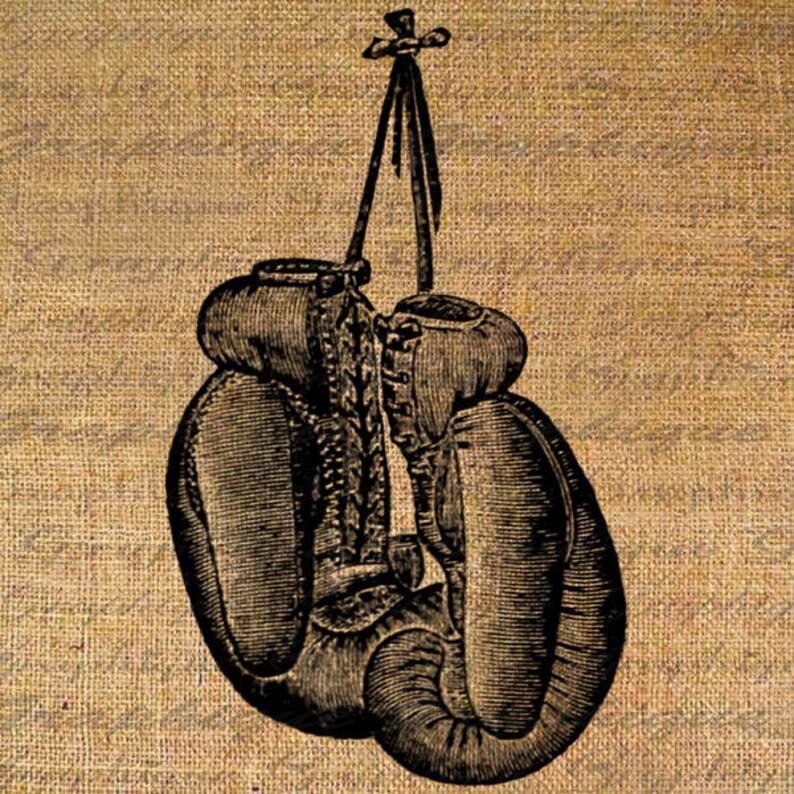 Vintage BOXING GLOVES Boxer Sport Fights Digital Collage Sheet Etsy