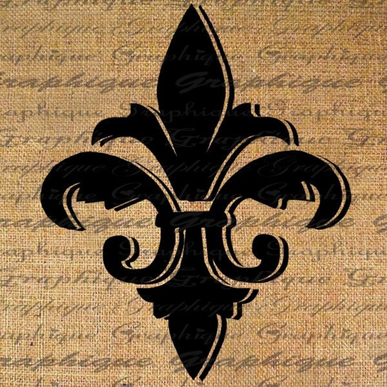 Fleur de Lis French Digital Image Download Sheet Transfer