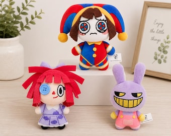 TADC Plush Toy Set, Pomni Jax Ragatha Plushie, The Amazing Digital Circus Stuffed Doll, Cute Anime Plush Gift