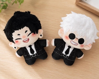 Jujutsu Kaisen Gojo & Geto Plush Set, Satoru Gojo Plushie, Suguru Geto Stuffed Doll, Anime Plush Toy, Cute Chibi Anime Gift
