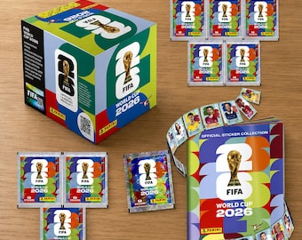 2026 FIFA World Cup Panini Sticker Album Collection, Soccer Trading Sticker Book Collection Box + Packs, Football World Cup Trading Cards