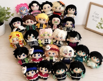 Demon Slayer Plush Doll | Kimetsu no Yaiba Plushies Set | Tanjiro Nezuko Zenitsu Inosuke Anime Stuffed Toy | Cute Kawaii Gift