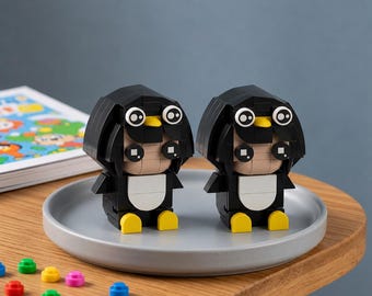 Arknights "GuGu GaGa" Penguin Building Blocks Toy, Cute Penguin Brick Figure, Popular Stress-relief Toy, Anime Gamer Gift, Kawaii Desk Decor