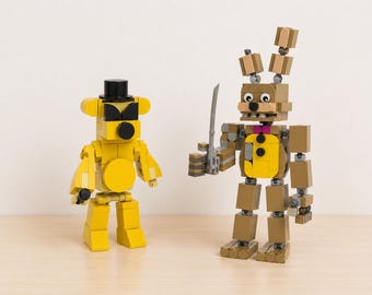 FNAF Brick Figures, Five Nights at Freddy’s Building Blocks Set, Freddy Fazbear Bonnie Foxy Mini Block Toy, Horror Game Fan Gift DIY Kit