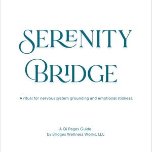 Guide d'autosoins imprimable The Serenity Bridge - Agenda bien-être et cahier d'exercices pour se calmer et se ressourcer, cadeau d'autosoins à télécharger