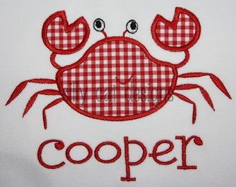 Crab Applique Machine Embroidery Design