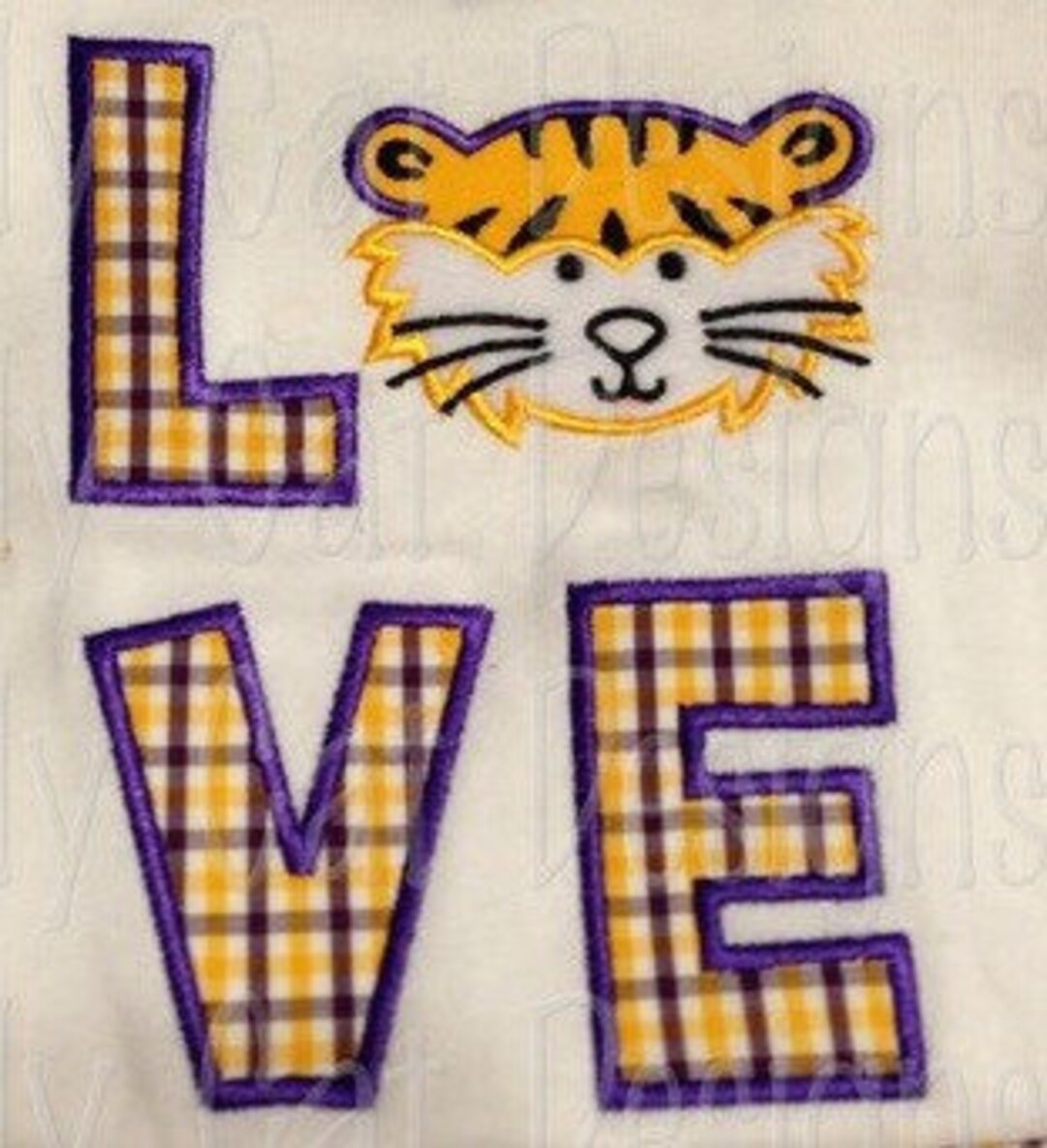 Love♡Tiger Tiger Love Applique Machine Embroidery Design - Etsy