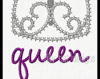 Queen Delicate Crown 1 Embroidery Design