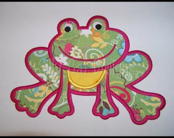 Froggy Applique Machine Embroidery Design
